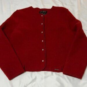 Geiger Made in Austria Brick Red 100% Pure Wool Jacket